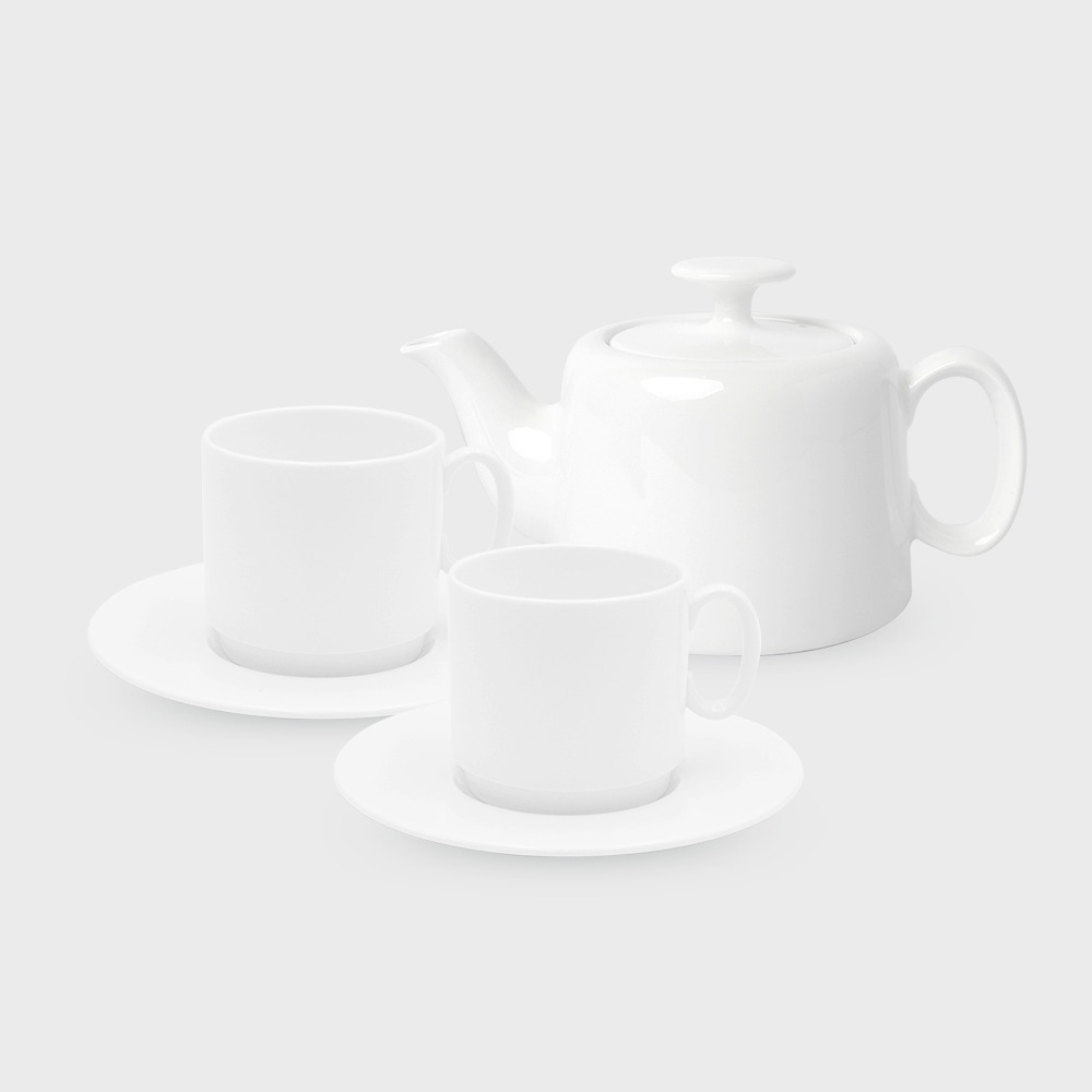 [화이트블룸] stacking tea set 6p